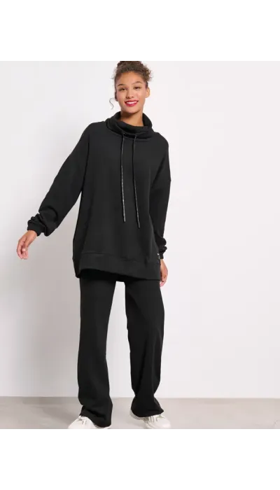 BodyTalk Γυναικεία Παντελόνα Φλις "Homewear" Μαύρη