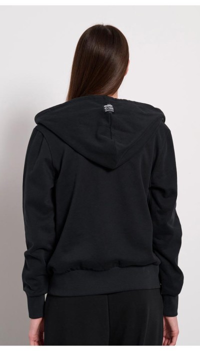 BodyTalk Γυναικεία ζακέτα φούτερ με κουκούλα μαύρη