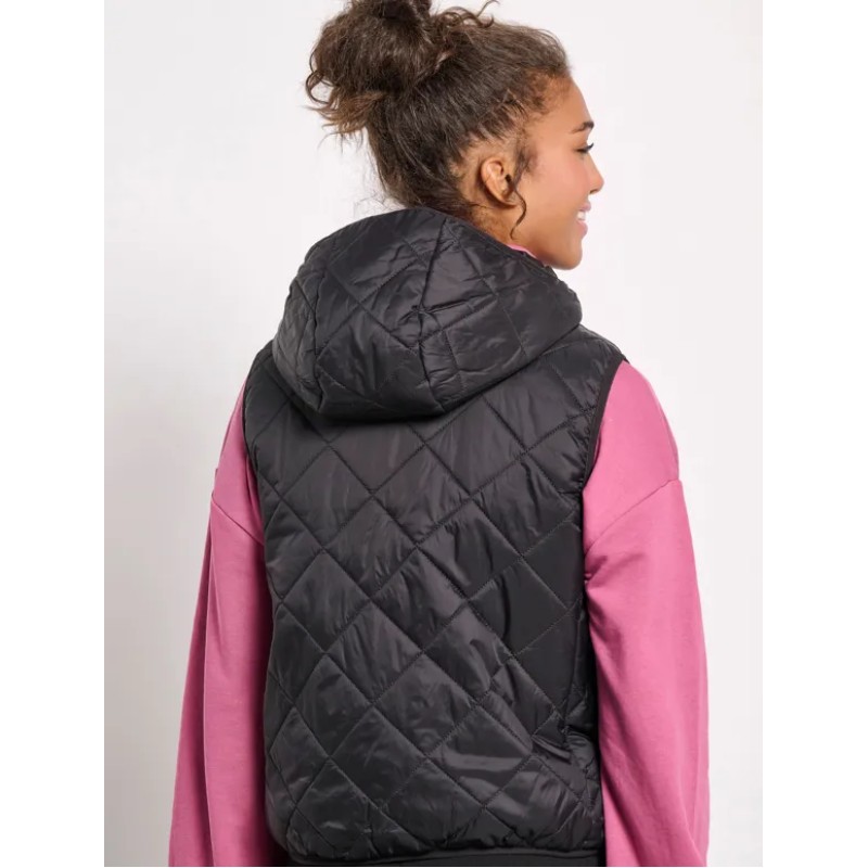 BodyTalk Γυναικείο Γιλέκο Με Κουκούλα Μαύρο