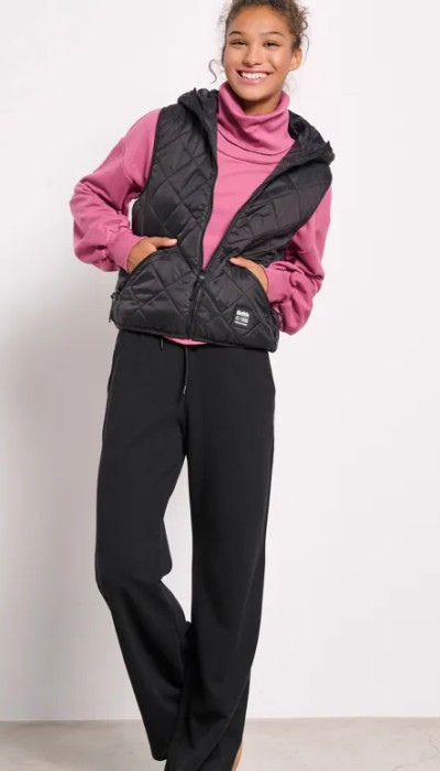 BodyTalk Γυναικείο Γιλέκο Με Κουκούλα Μαύρο