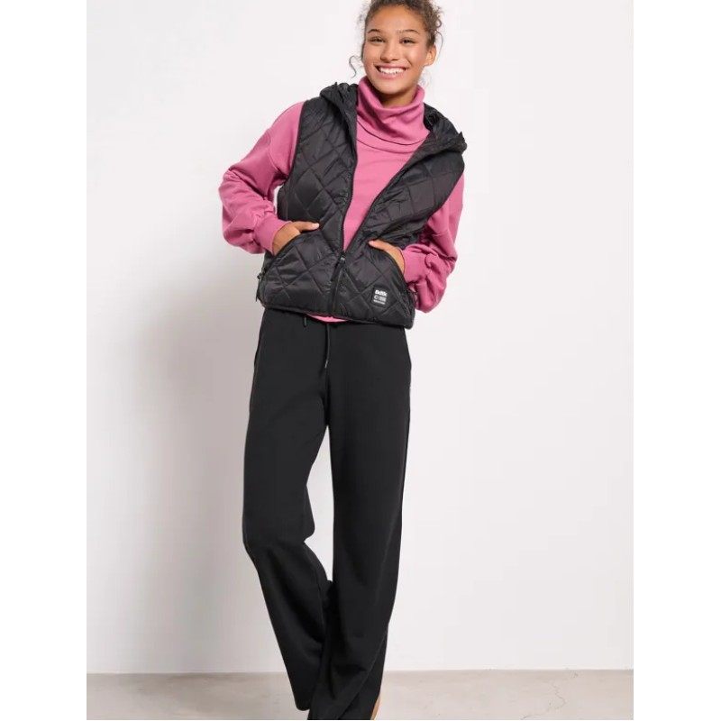 BodyTalk Γυναικείο Γιλέκο Με Κουκούλα Μαύρο