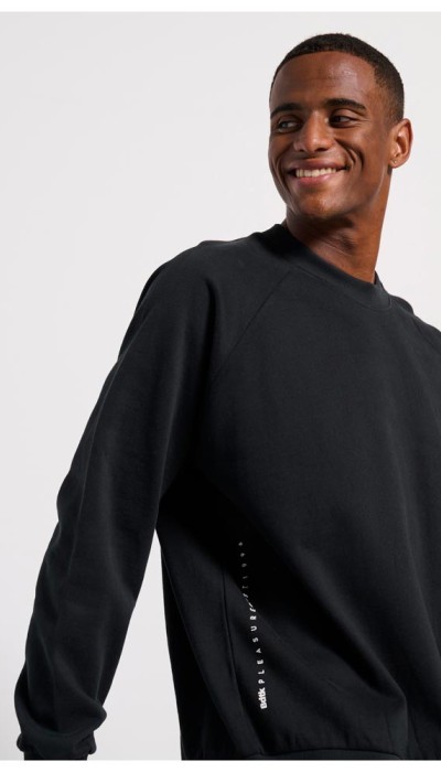 BodyTalk Ανδρική Μακρυμάνικη Μπλούζα Φούτερ Μαύρη