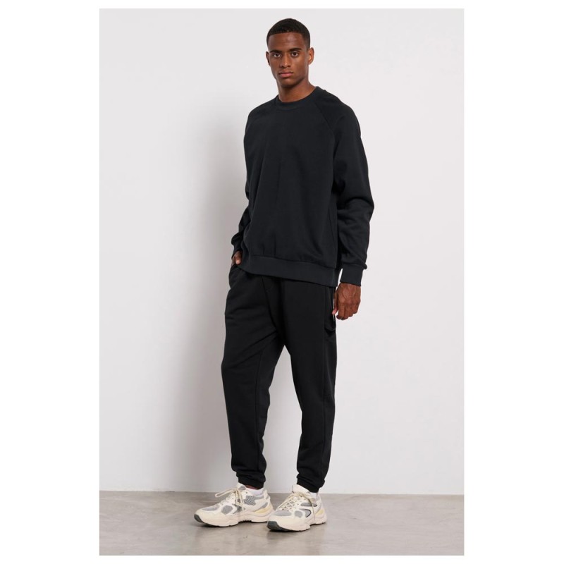 BodyTalk Ανδρική Μακρυμάνικη Μπλούζα Φούτερ Μαύρη