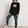BodyTalk Παιδικό παντελόνι φόρμας unisex χακί