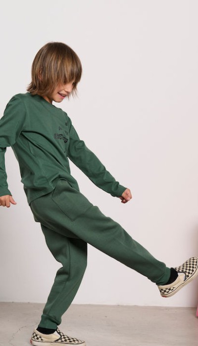 BodyTalk Παιδική μπλούζα μακρυμάνικη βαμβακερή χακί