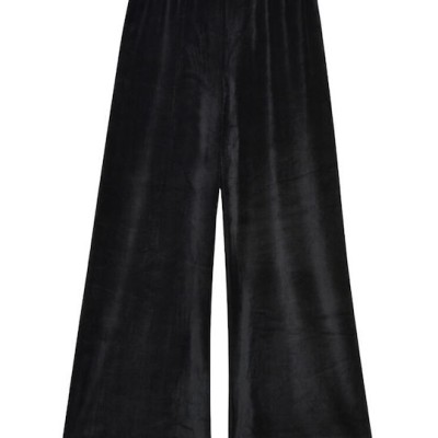 BodyTalk Γυανικεία Παντελόνα Φαρδυά Βελουτέ "Velour" Μαύρη