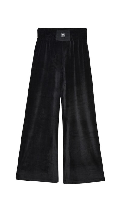 BodyTalk Γυανικεία Παντελόνα Φαρδυά Βελουτέ "Velour" Μαύρη
