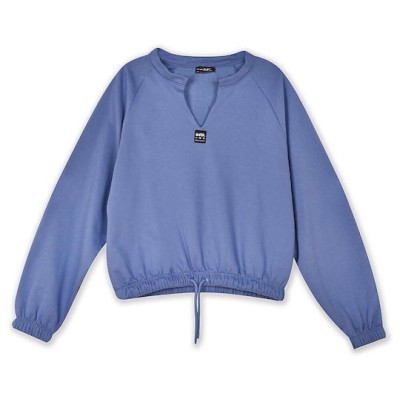 BodyTalk Γυναικεία μπλούζα "less is more" crop top fleece μωβ