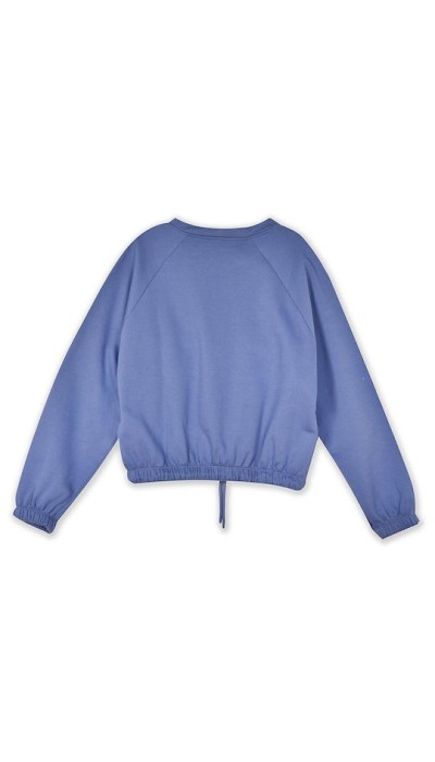 BodyTalk Γυναικεία μπλούζα "less is more" crop top fleece μωβ