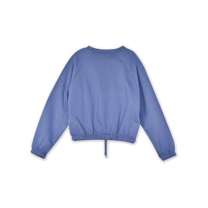 BodyTalk Γυναικεία μπλούζα "less is more" crop top fleece μωβ BodyTalk Γυναικεία μπλούζα "less is more" crop top fleece μωβ