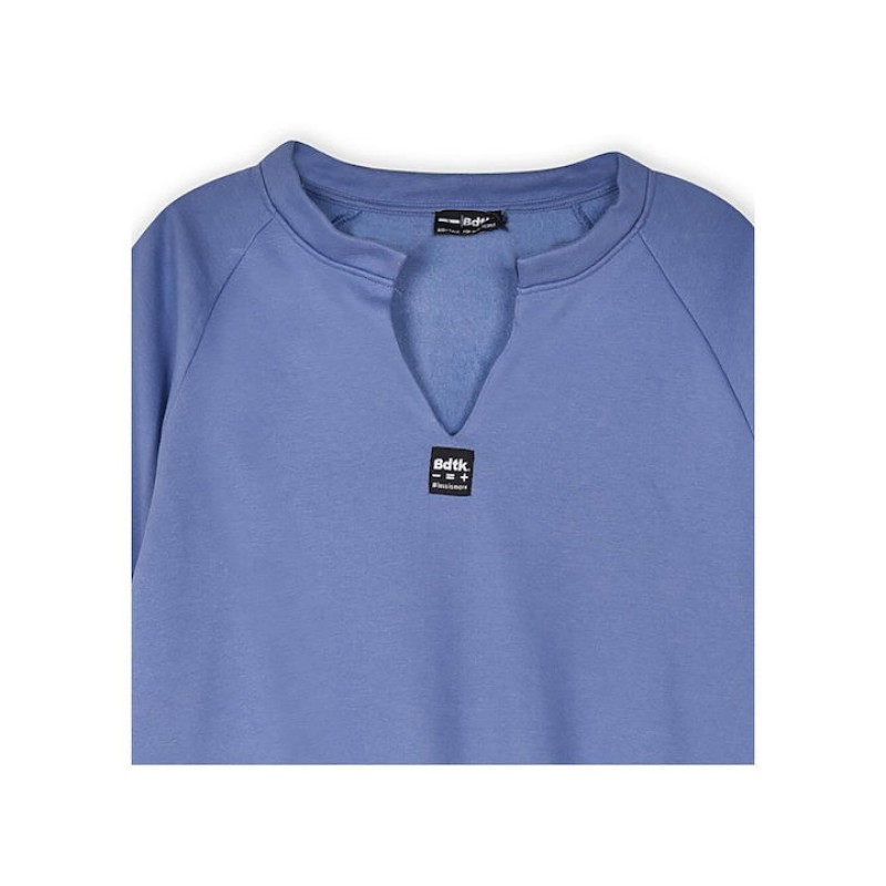 BodyTalk Γυναικεία μπλούζα "less is more" crop top fleece μωβ BodyTalk Γυναικεία μπλούζα "less is more" crop top fleece μωβ