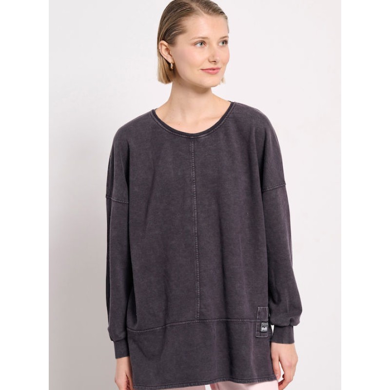 Bodytalk Γυναικεία Μπλούζα Μακρυμάνικη 'Washed" Μαύρη Bodytalk Γυναικεία Μπλούζα Μακρυμάνικη 'Washed" Μαύρη