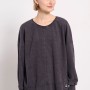 Bodytalk Γυναικεία Μπλούζα  Μακρυμάνικη 'Washed" Μαύρη