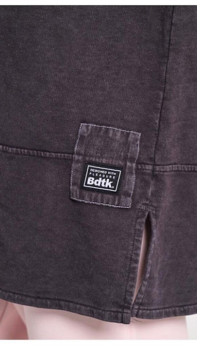 Bodytalk Γυναικεία Μπλούζα  Μακρυμάνικη 'Washed" Μαύρη