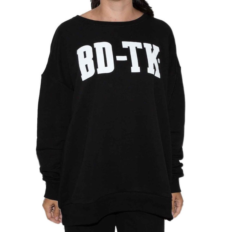 BodyTalk Γυναικεία oversized μακρυμάνικη μπλούζα `NEW LOGO` Μαύρη BodyTalk Γυναικεία oversized μακρυμάνικη μπλούζα `NEW LOGO` Μαύρη