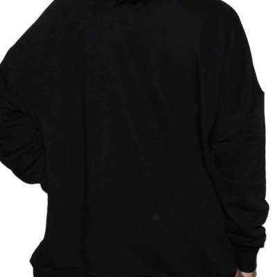 BodyTalk Γυναικεία oversized μακρυμάνικη μπλούζα `NEW LOGO` Μαύρη