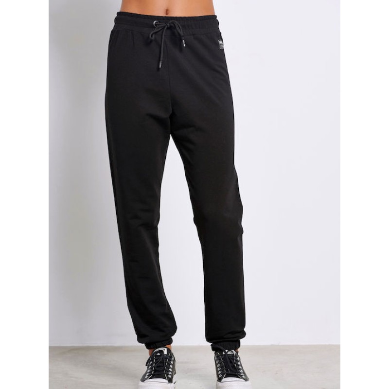 BodyTalk Γυναικεία αθλητική jogger φόρμα `PANTS ON` μαύρη BodyTalk Γυναικεία αθλητική jogger φόρμα `PANTS ON` μαύρη