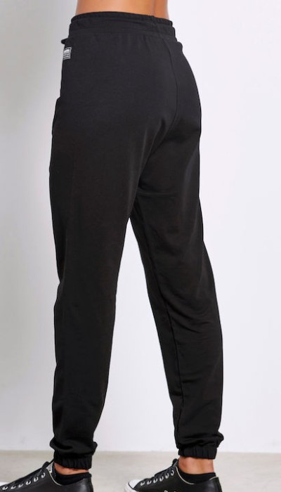 BodyTalk Γυναικεία αθλητική jogger φόρμα `PANTS ON` μαύρη