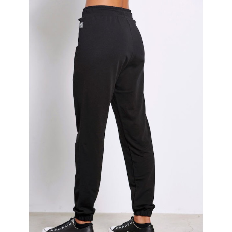 BodyTalk Γυναικεία αθλητική jogger φόρμα `PANTS ON` μαύρη BodyTalk Γυναικεία αθλητική jogger φόρμα `PANTS ON` μαύρη