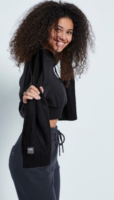 BodyTalk Unisex Κασκόλ Μαύρο