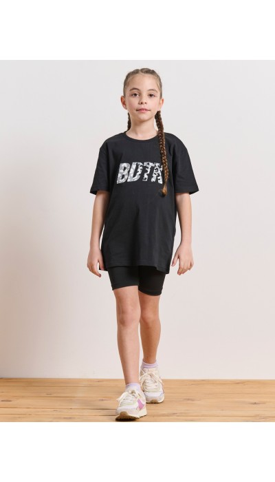 BodyTalk Παιδικό ποδηλατικό κολάν για κορίτσια μαύρο