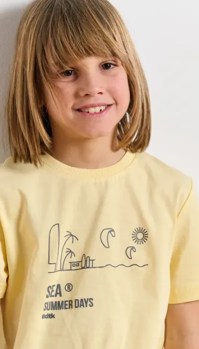 BodyTalk Παιδική κοντομάνικη μπλούζα κίτρινη