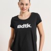 BodyTalk Γυαναικεία κοντομάνικη μπλούζα με λογότυπο "BDTK" βαμβακερή μαύρη BodyTalk Γυαναικεία κοντομάνικη μπλούζα με λογότυπο "BDTK" βαμβακερή μαύρη