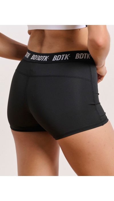 BodyTalk Γυναικείο κολάν σορτς με λογότυπο στο λάστιχο μαύρο