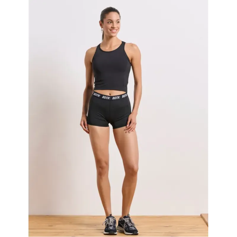 BodyTalk Γυναικείο κολάν σορτς με λογότυπο στο λάστιχο μαύρο BodyTalk Γυναικείο κολάν σορτς με λογότυπο στο λάστιχο μαύρο
