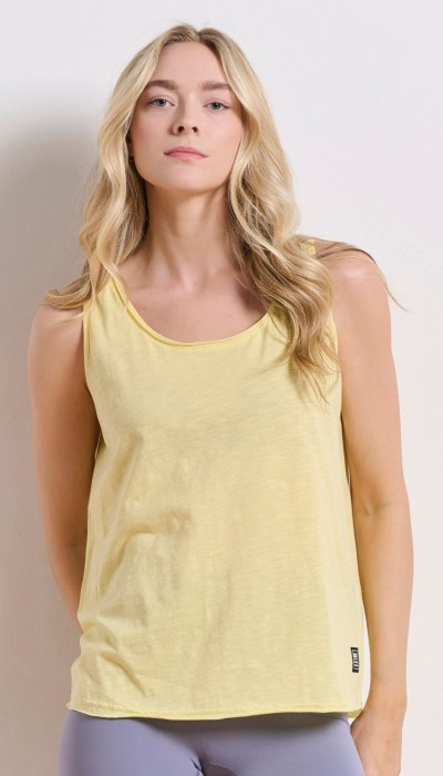 BodyTalk Γυναικεία μπλούζα τιράντα κίτρινη