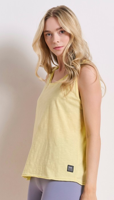 BodyTalk Γυναικεία μπλούζα τιράντα κίτρινη
