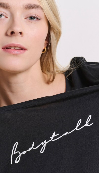 BodyTalk Γυναικεία μπλούζα κοντομάνικη μαύρη