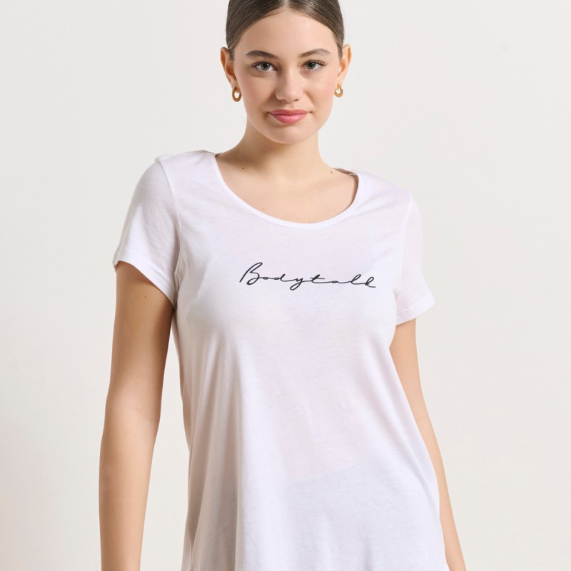 BodyTalk Γυναικεία μπλούζα κοντομάνικη άσπρη BodyTalk Γυναικεία μπλούζα κοντομάνικη άσπρη
