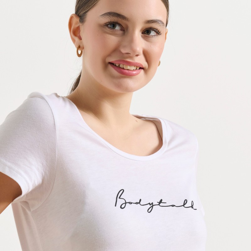 BodyTalk Γυναικεία μπλούζα κοντομάνικη άσπρη BodyTalk Γυναικεία μπλούζα κοντομάνικη άσπρη