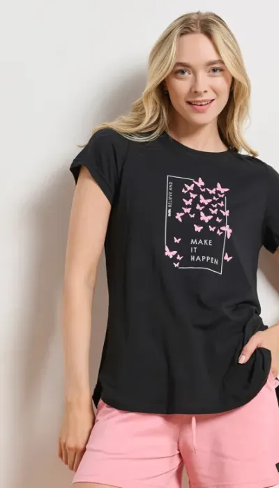 BodyTalk Γυναικεία μπλούζα κοντομάνικη άσπρη