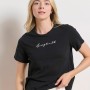 BodyTalk Γυαναικεία κοντομάνικη μπλούζα με λογότυπο "BDTK" βαμβακερή μαύρη