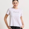 BodyTalk Γυαναικεία κοντομάνικη μπλούζα με λογότυπο "BDTK" βαμβακερή άσπρη
