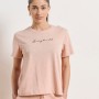 BodyTalk Γυαναικεία κοντομάνικη μπλούζα με λογότυπο "BDTK" βαμβακερή σωμόν