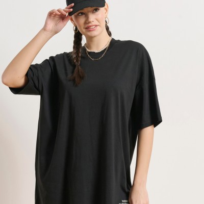 BodyTalk Γυναικεία μπλούζα oversized μαύρη