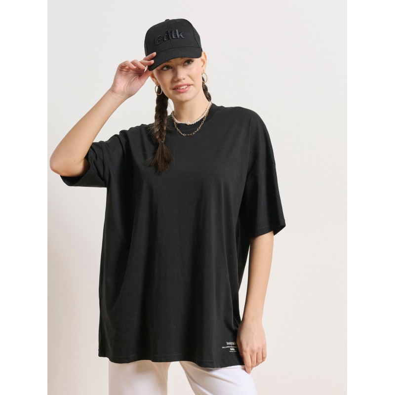 BodyTalk Γυναικεία μπλούζα oversized μαύρη BodyTalk Γυναικεία μπλούζα oversized μαύρη