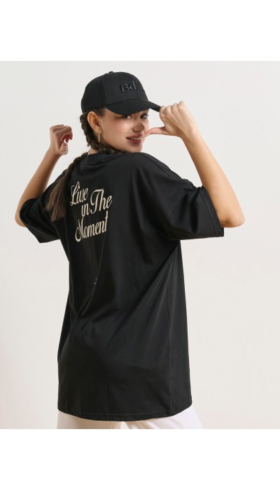 BodyTalk Γυναικεία μπλούζα oversized μαύρη
