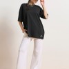 BodyTalk Γυναικεία μπλούζα oversized μαύρη BodyTalk Γυναικεία μπλούζα oversized μαύρη