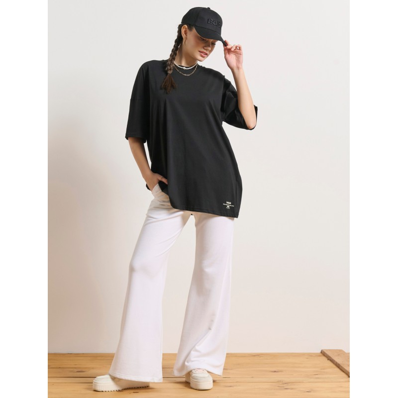 BodyTalk Γυναικεία μπλούζα oversized μαύρη BodyTalk Γυναικεία μπλούζα oversized μαύρη