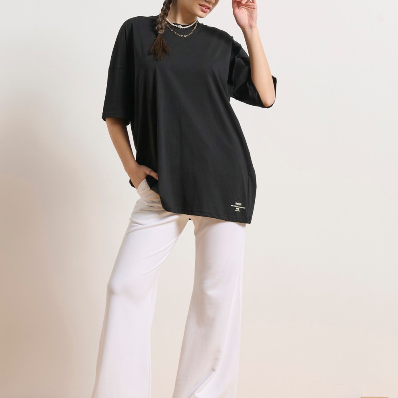 BodyTalk Γυναικεία μπλούζα oversized μαύρη BodyTalk Γυναικεία μπλούζα oversized μαύρη