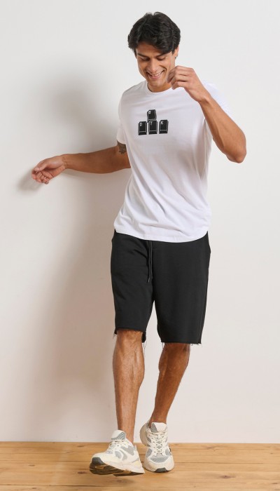 BodyTalk Ανδρική κοντομάνικη μπλούζα άσπρη