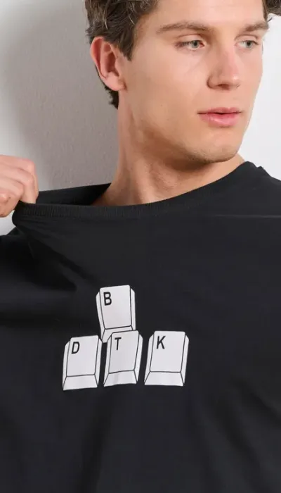 BodyTalk Ανδρική κοντομάνικη μπλούζα μαύρη