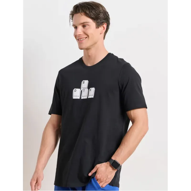 BodyTalk Ανδρική κοντομάνικη μπλούζα μαύρη BodyTalk Ανδρική κοντομάνικη μπλούζα μαύρη