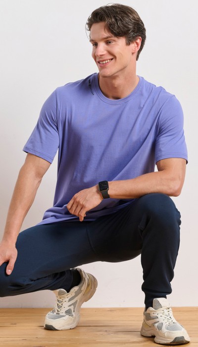 BodyTalk Ανδρική κοντομάνικη μπλούζα `RESTLESS`μωβ