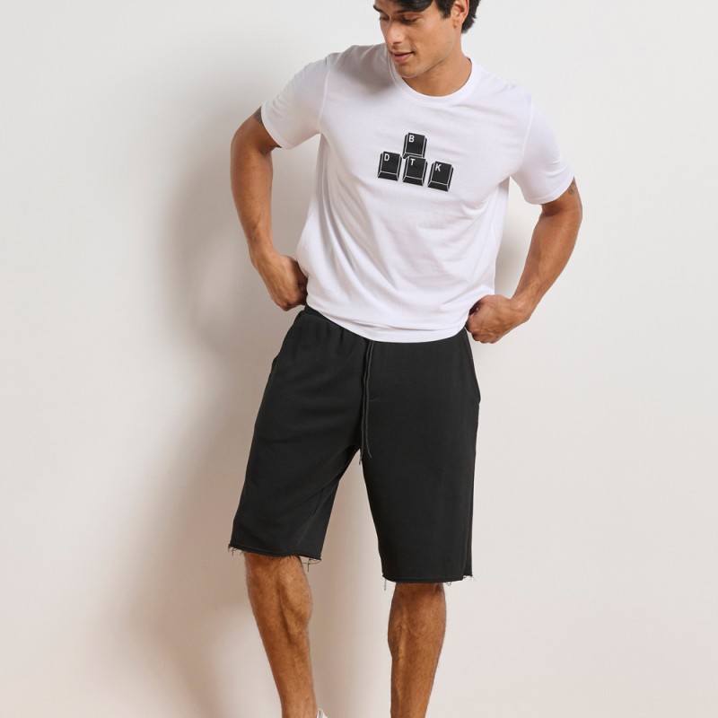 BodyTalk Ανδρική αθλητική βερμούδα Pants on μαύρη BodyTalk Ανδρική αθλητική βερμούδα Pants on μαύρη