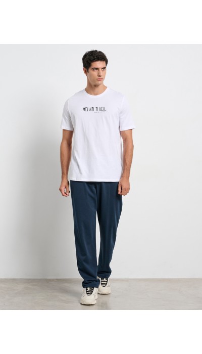 BodyTalk Ανδρικό  παντελόνι φόρμας σε ίσια γραμμή "pants on gen beta" μαύρο